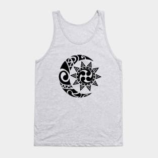 Tribal Moon and Sun Tattoo Edit Tank Top